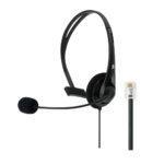 Fone Headset Conector Rj09 P/telemarketing Preto Chip Sce