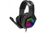 Fone Headset Gamer P2 (2x) + Usb + Adap P3 Rgb Black Hawk Fortrek