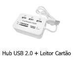 Hub Usb 3 Portas 2.0 + Leitor Cartao Tc0172 Teccon