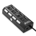 Hub Usb 4 Portas High Speed C/ Cabo Usb 2.0 1264 Preto Dex