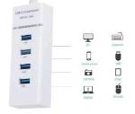 Hub Usb 4 Portas Usb 3.0 Branco Indicador Led 1304 Dex