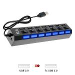 Hub Usb 7 Portas Chaveadas Usb 2.0 Jc-hub701 F3*