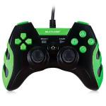 Joystick C/ Fio Ps3/pc Preto/verde Js091 Multilaser