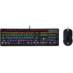 Kit Teclado E Mouse Com Fio Gamer Mecanico Preto Gm200 Hp