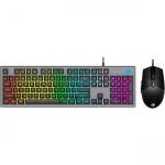 Kit Teclado E Mouse Com Fio Gamer Preto Km300f Hp