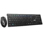 Kit Teclado E Mouse Sem Fio Multimidia Preto Fatc-30