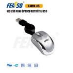 Mouse Usb Retratil Prata Famm-05 Feasso