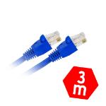 Cabo De Rede Patch Cord Cat5 3mt Azul Cr30 Imp