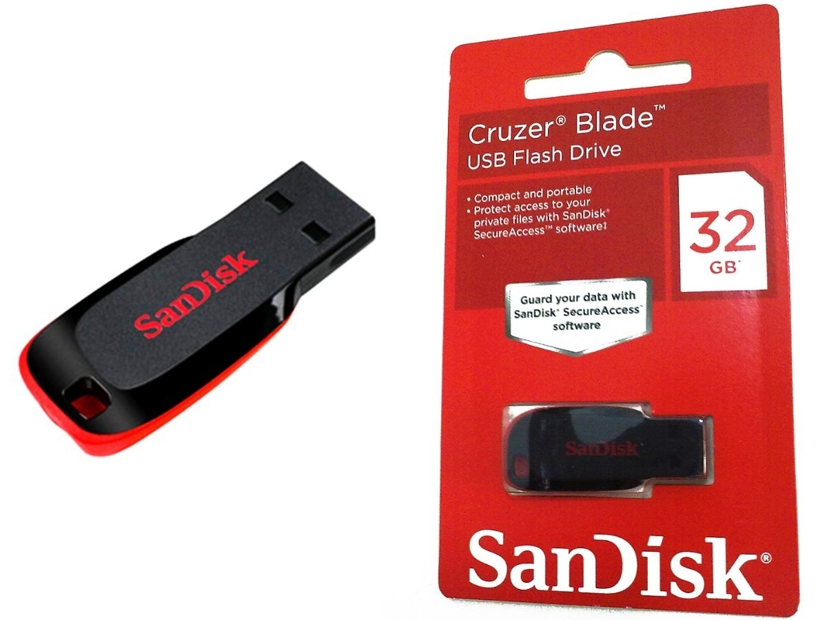 Pendrive Usb 2.0 32gb Cruzer Blade Z50 Sandisk