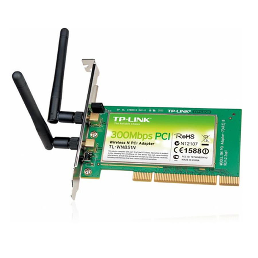 Placa De Rede Pci Wireless 300mbps Tl-wn851nd Tp-link ...