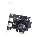 Placa Pci-e Usb 3.0 2 Portas + 19 Pinos P/ Usb Frontal 5gbps Dp-23 Dex