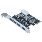 Placa Pci-e Usb 3.0 4 Portas 5gbps Dp-43 Dex