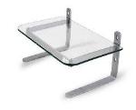 Suporte P/ Monitor Em Vidro Office Prata/incolor Reliza * Bcen
