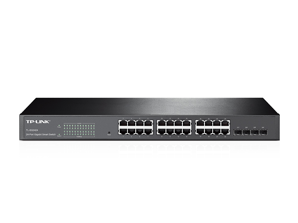 Switch 24 Portas 10/100/1000 +4 P.t1600g-28ts Tl-sg2424 Gerenc.tp-link