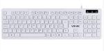 Teclado Usb Basico Slim Chocolate Multimidia Branco Tcb200 Vinik